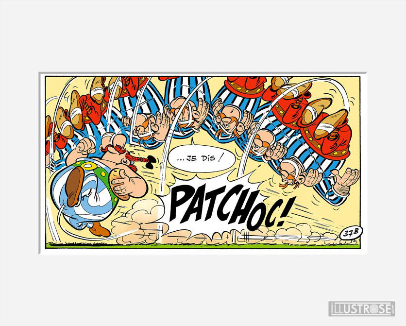 Affiche d'art décorative BD Astérix d'Albert Uderzo 'Patchoc!' - Illustrose