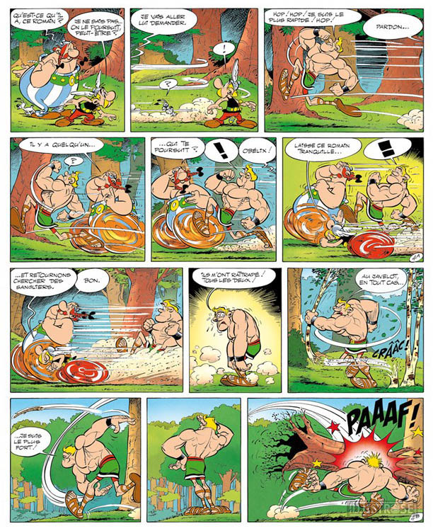 Toile BD décorative Astérix d'Albert Uderzo 'Astérix aux JO' - Illustrose