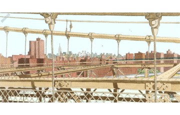 Affiche d'art 'Brooklyn Bridge' - André Juillard