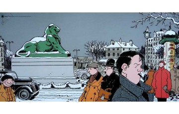 Affiche d'art 'Nestor Burma, 14ème arr. de Paris' - Jacques Tardi