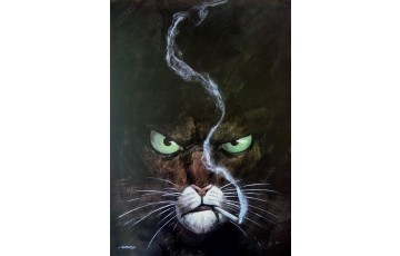 Affiche d'art 'Blacksad, Portrait à la cigarette' - Juanjo Guarnido