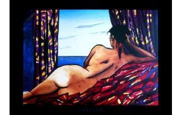 Affiche d'art 'Nu à la fenêtre' - Loustal