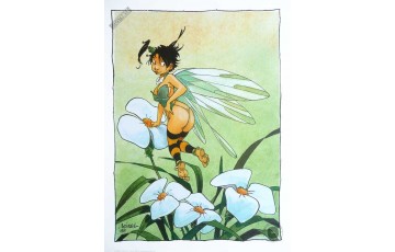 Affiche d'art 'Peter Pan, Clochette 2' - Régis Loisel