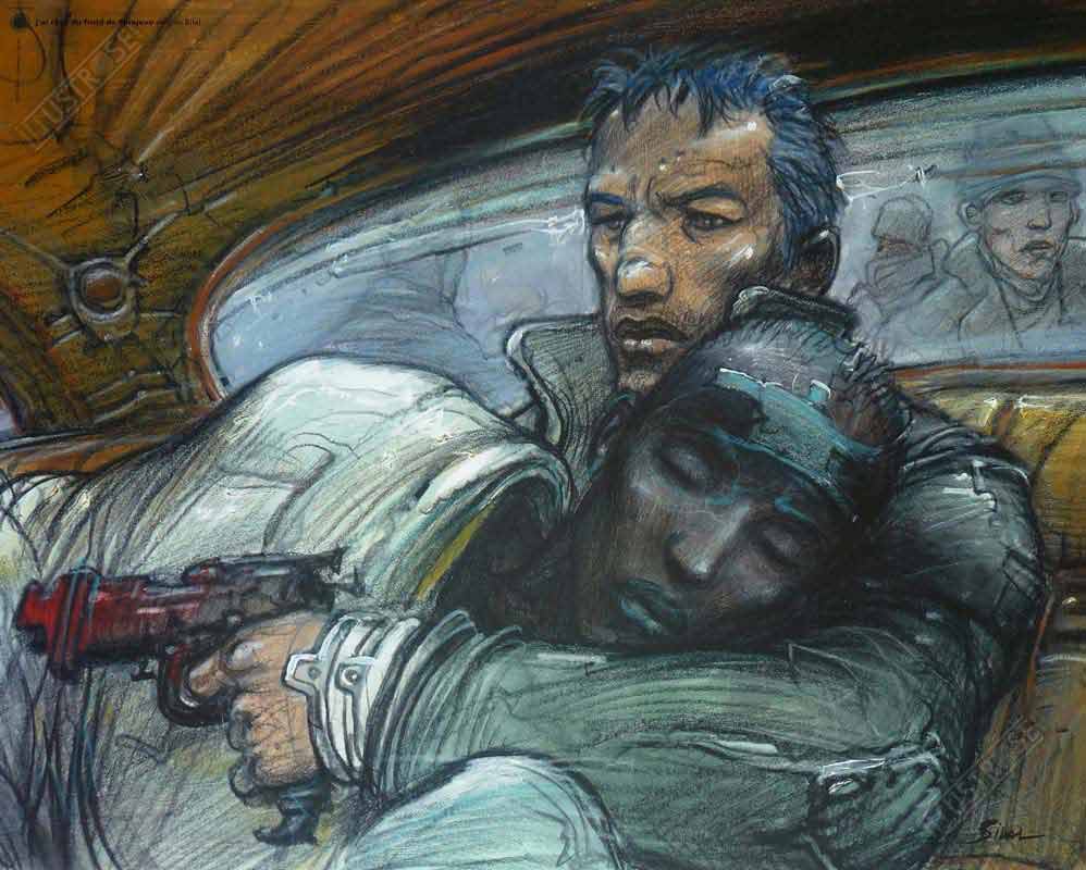 Affiche d'art BD Enki Bilal 'J'ai rêvé du froid de Sarajevo' - Illustrose