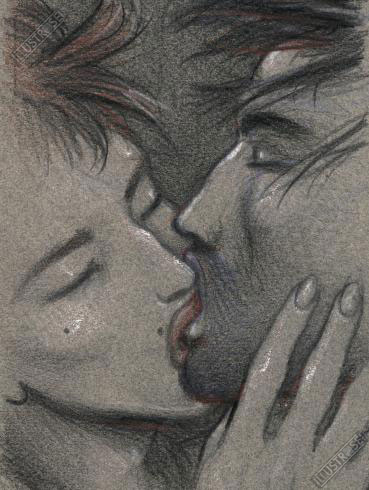 Affiche d'art BD Enki Bilal 'Le baiser'- Illustrose