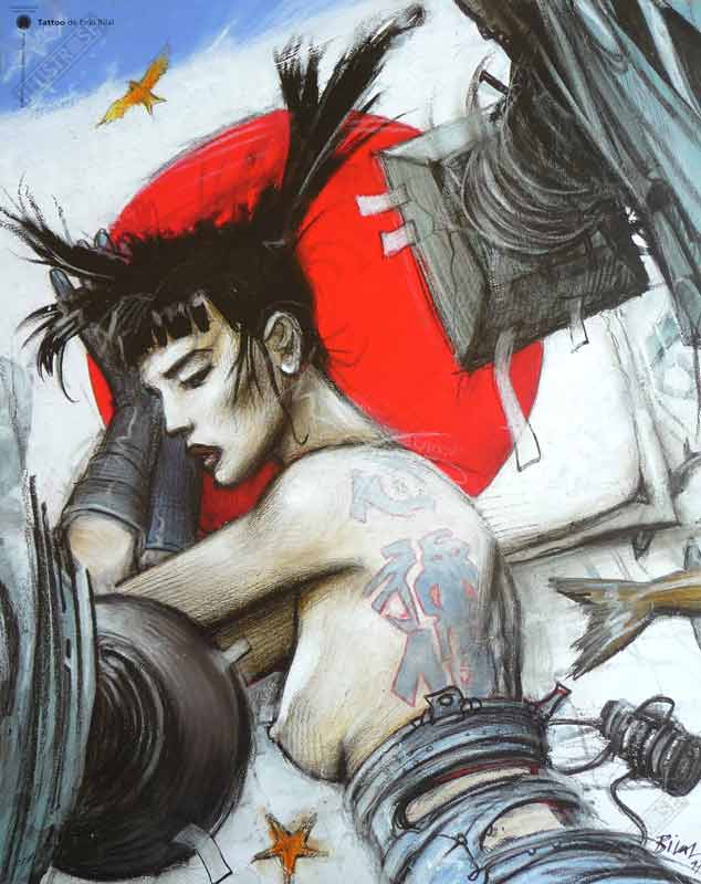 Affiche d'art BD Enki Bilal 'Tattoo' - Illustrose