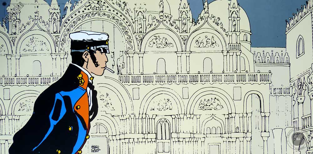 Affiche BD Corto Maltese de Hugo Pratt 'Histoire' - Illustrose