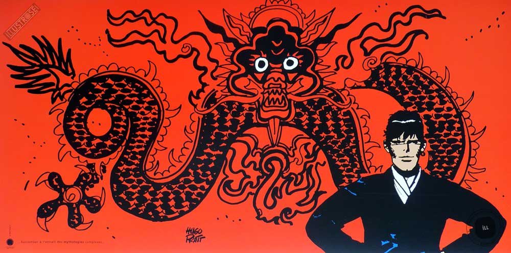 Affiche BD Corto Maltese de Hugo Pratt 'Mythologie' - Illustrose