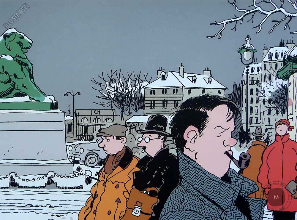 Affiche BD Nestor Burma de Tardi '14è arr. de Paris' - Illustrose