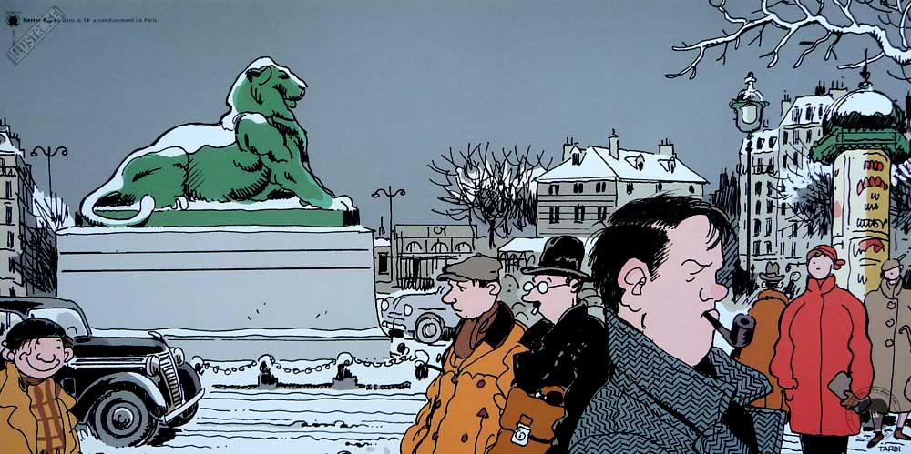Affiche BD Nestor Burma de Tardi '14è arr. de Paris' - Illustrose