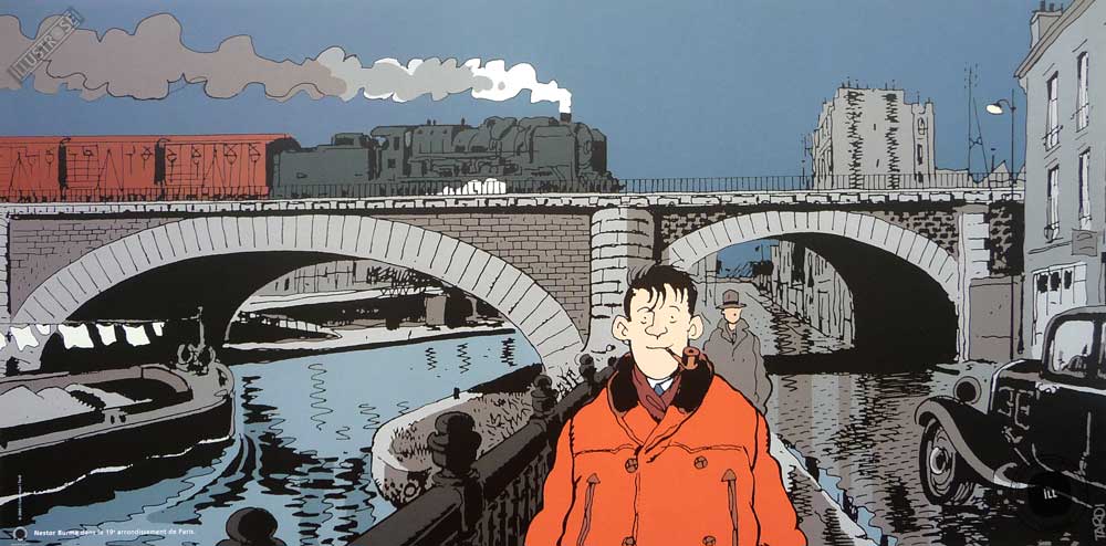Affiche BD Nestor Burma de Tardi '19è arr. de Paris' - Illustrose