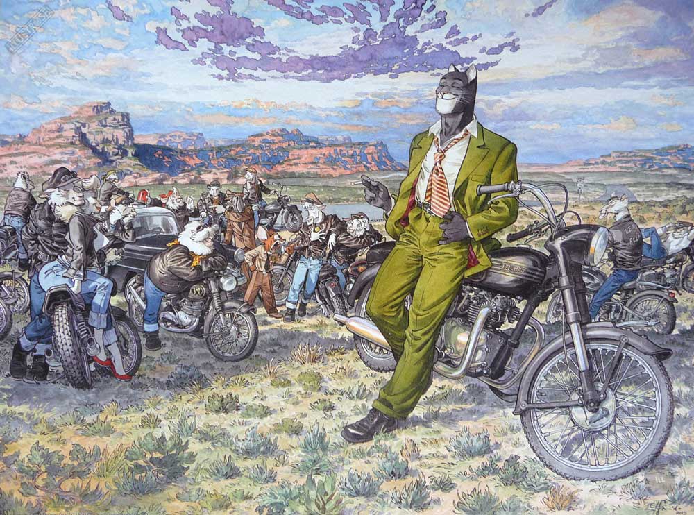 Affiche BD Blacksad de Guarnido 'Amarillo's road' - Illustrose