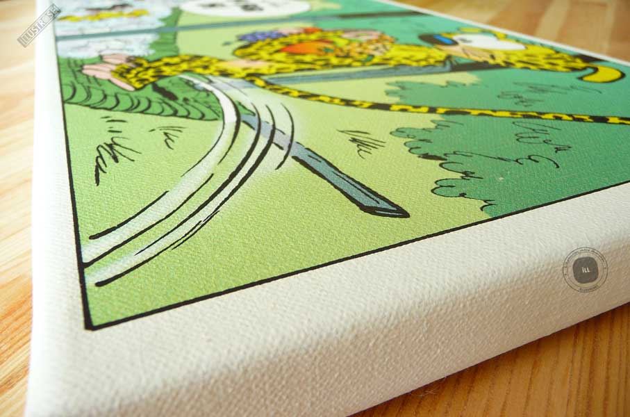 Toile de collection para BD éditions du grand vingitième déco 'Le Marsupilami - Le repas' de Franquin - Illustrose