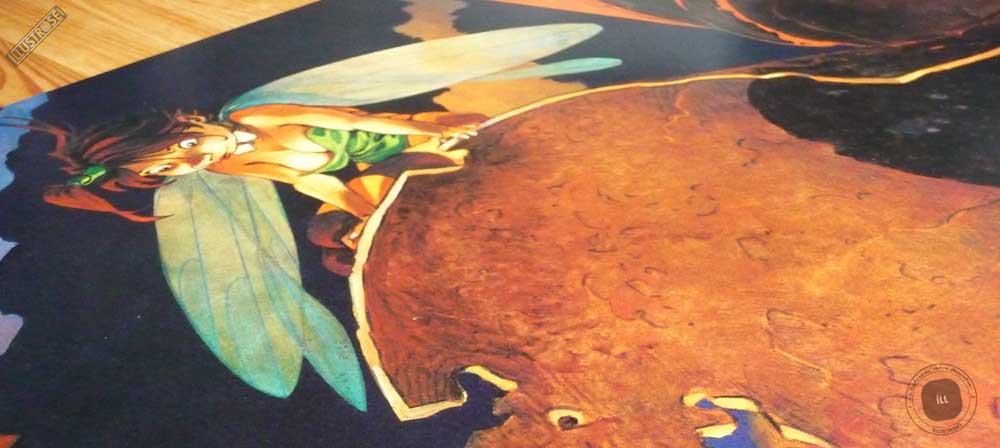 Affiche édition d'art BD Peter Pan 'Clochette, les toits d'Angoulème' de Régis Loisel - Illustrose