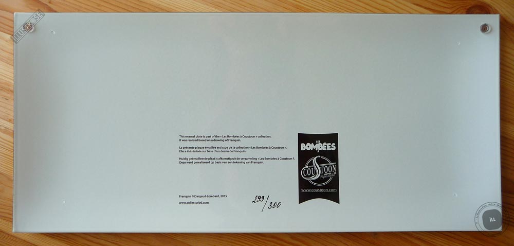 Plaque émaillées para BD Coustoon déco 'Spirou et le Marsupilami - Turbotraction' de Franquin - Illustrose